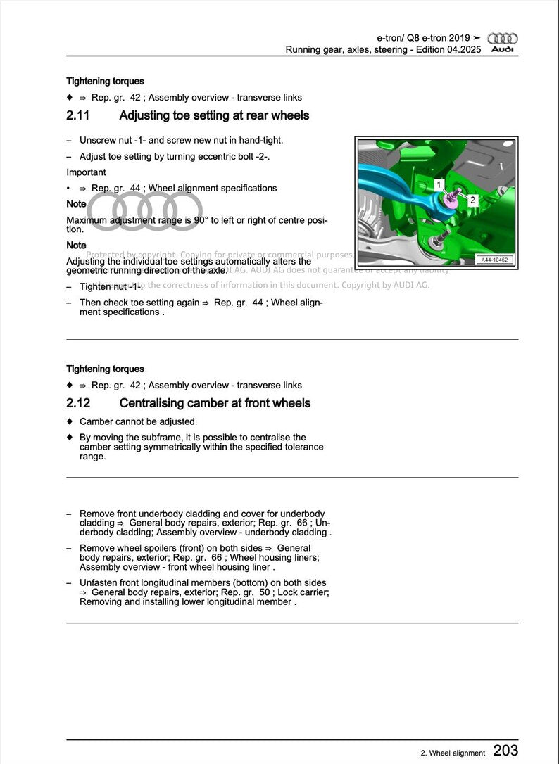 Audi Q8 E-Tron 2022-2025 Service Manual Repair, Workshop Service Repair, INSTANT Download PDF
