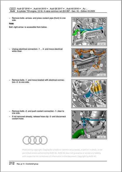 Audi A4 B9 2015-2019 Service Manual Repair, Workshop Service Repair, INSTANT Download PDF