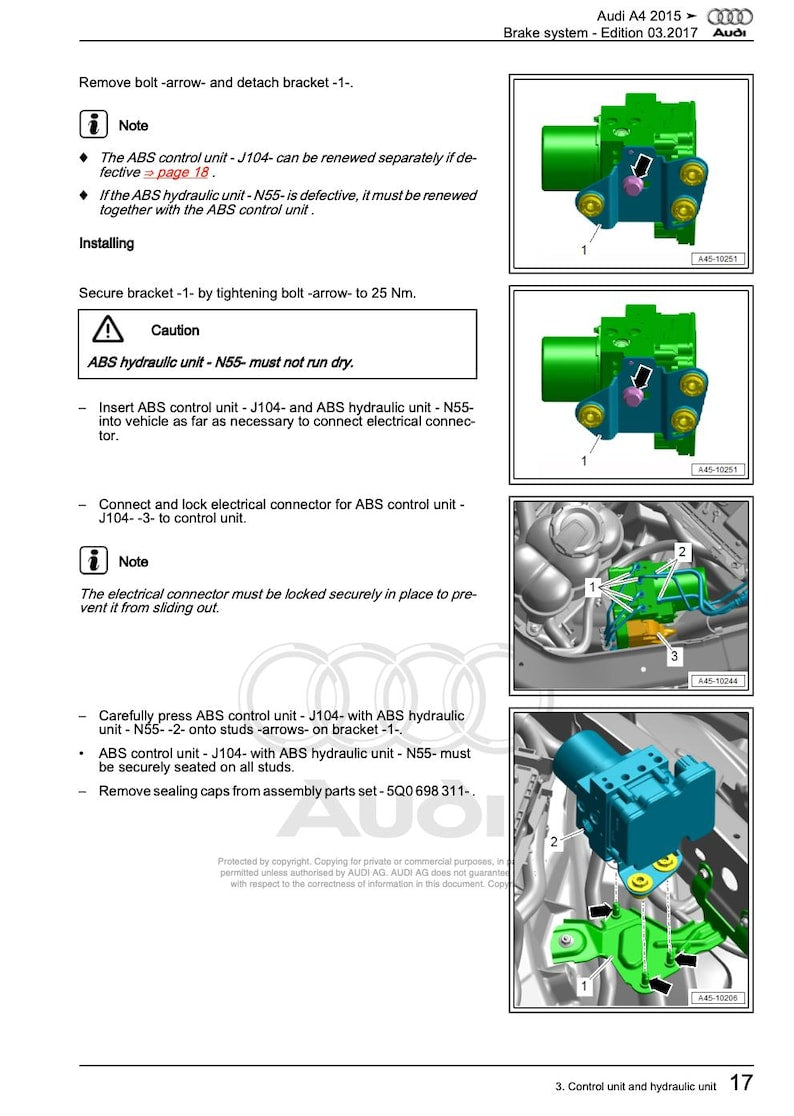 Audi A4 B9 2015-2019 Service Manual Repair, Workshop Service Repair, INSTANT Download PDF