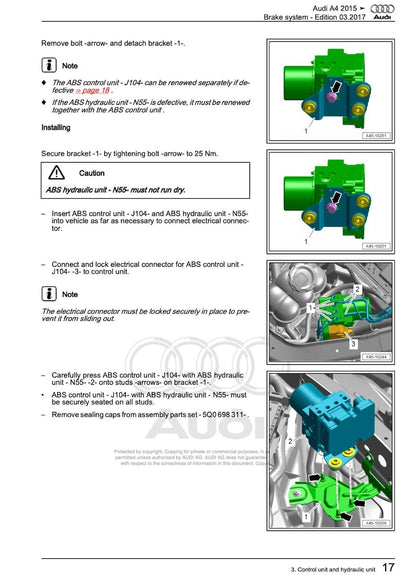 Audi A4 B9 2015-2019 Service Manual Repair, Workshop Service Repair, INSTANT Download PDF