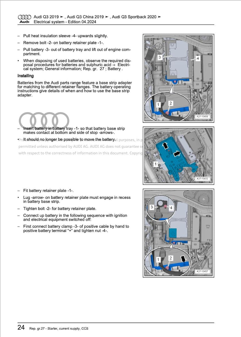 Audi Q3 2018-2025 Service Manual Repair, Workshop Service Repair, INSTANT Download PDF