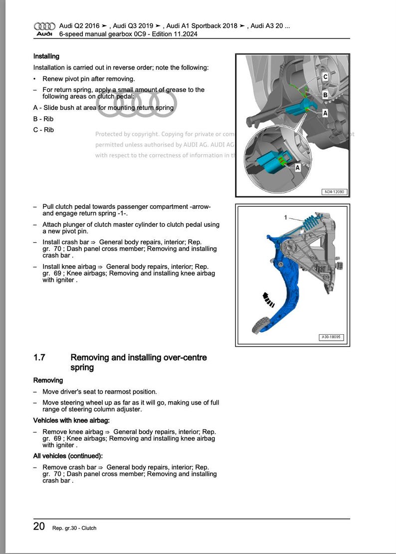 Audi Q3 2018-2025 Service Manual Repair, Workshop Service Repair, INSTANT Download PDF
