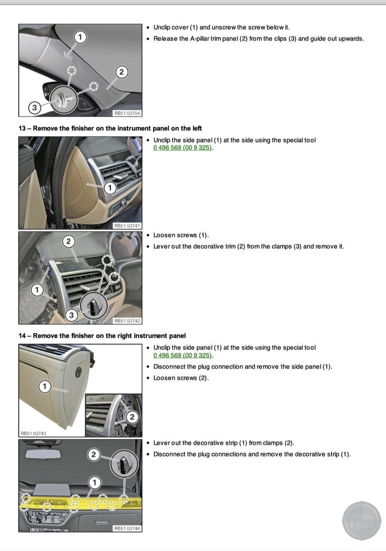 BMW 7 Series G11 G12 2014-2022 Service Manual Repair, Workshop Service Repair, INSTANT Download PDF