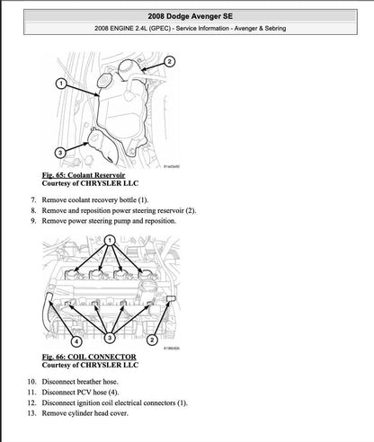 Dodge Avenger 2008-2010 Service Manual Repair, Workshop Service Repair, INSTANT Download PDF
