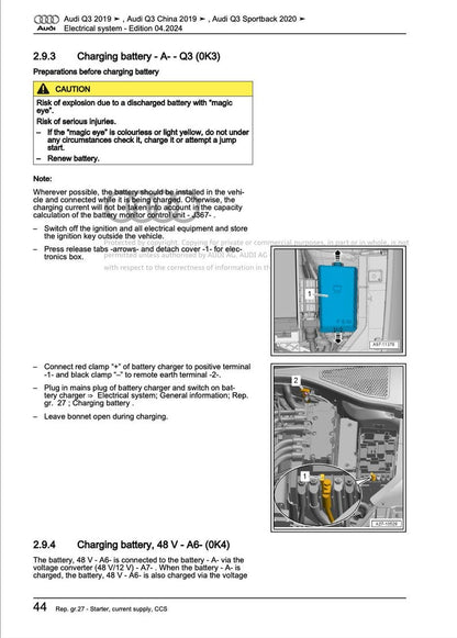 Audi Q3 2018-2025 Service Manual Repair, Workshop Service Repair, INSTANT Download PDF