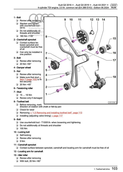 Audi Q3 2018-2025 Service Manual Repair, Workshop Service Repair, INSTANT Download PDF