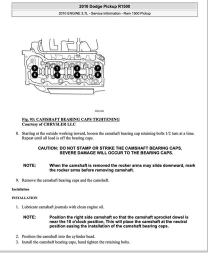 Dodge RAM 1500-2500-3500 Service Manual Repair, Workshop Service Repair, INSTANT Download PDF