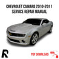 Chevrolet Camaro 2010-2011 All Engines Service Manual Repair, Workshop Service Repair, INSTANT Download PDF