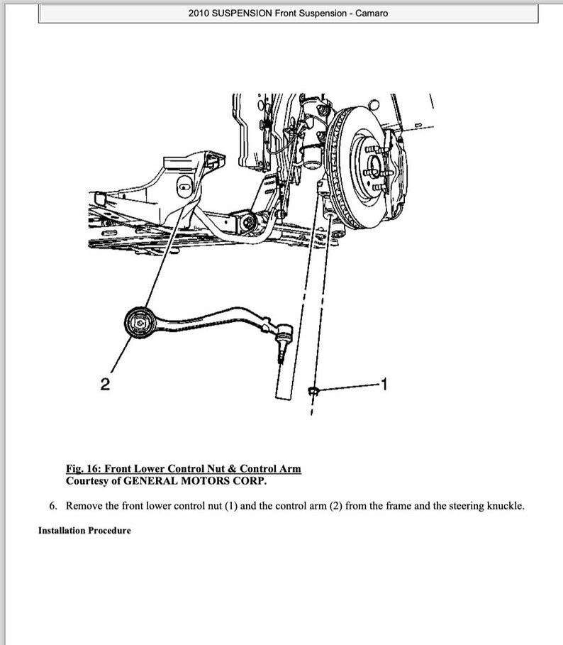 Chevrolet Camaro 2010-2011 All Engines Service Manual Repair, Workshop Service Repair, INSTANT Download PDF