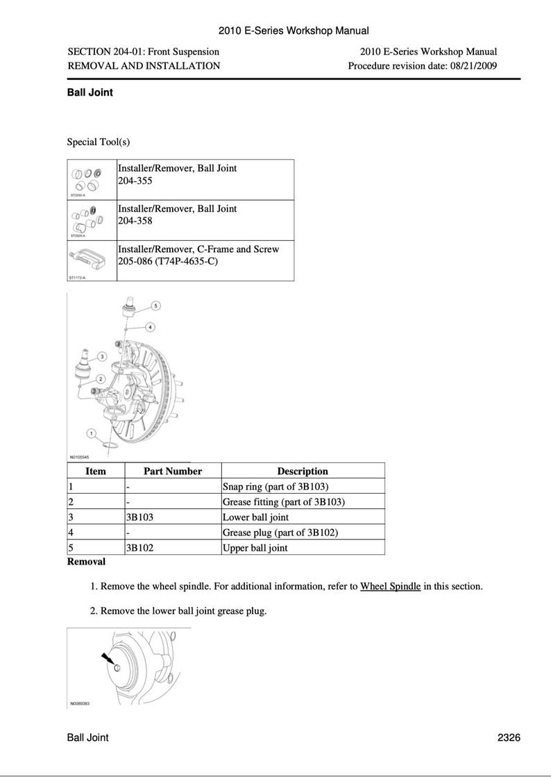 Ford E Series 2009-2012 Service Manual Repair, Workshop Service Repair, INSTANT Download PDF