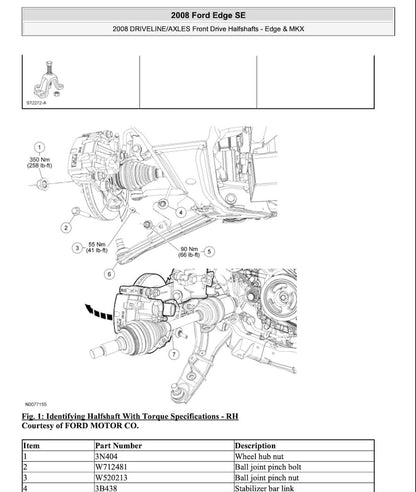 Ford Edge 2007-2010 Service Manual Repair, Workshop Service Repair, INSTANT Download PDF