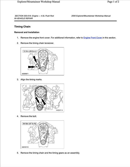 Ford Explorer 1994-2001 Service Manual Repair, Workshop Service Repair, INSTANT Download PDF