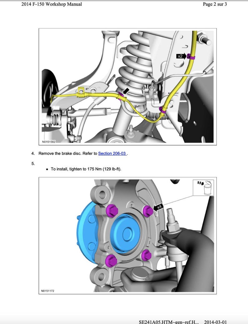 Ford F-150 2011-2014 Service Manual Repair, Workshop Service Repair, INSTANT Download PDF