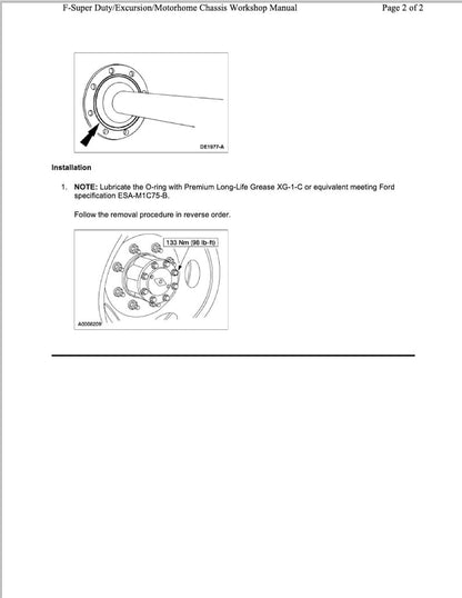 Ford F250-F550 SuperDuty 1998-2004 Service Manual Repair, Workshop Service Repair, INSTANT Download PDF