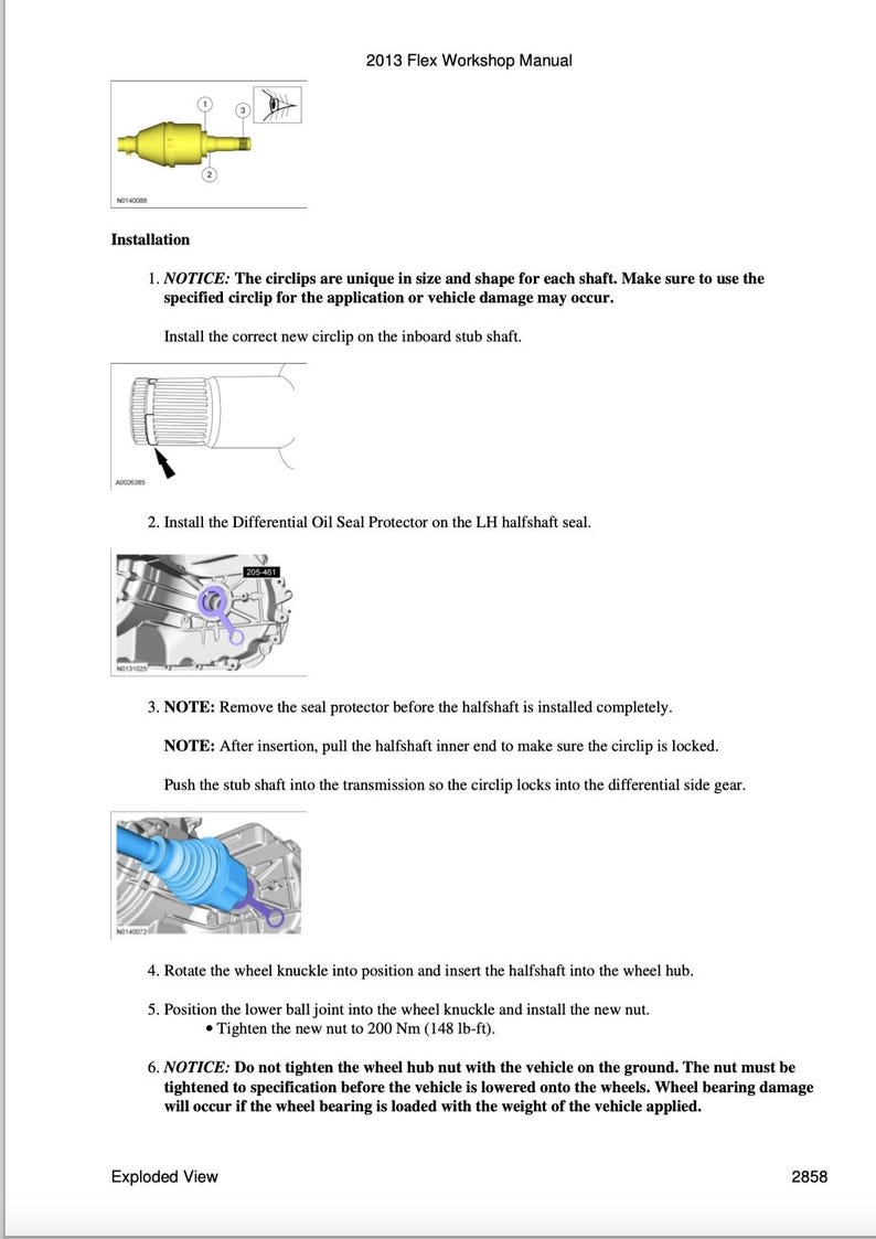 Ford Flex 2013-2019 Service Manual Repair, Workshop Service Repair, INSTANT Download PDF