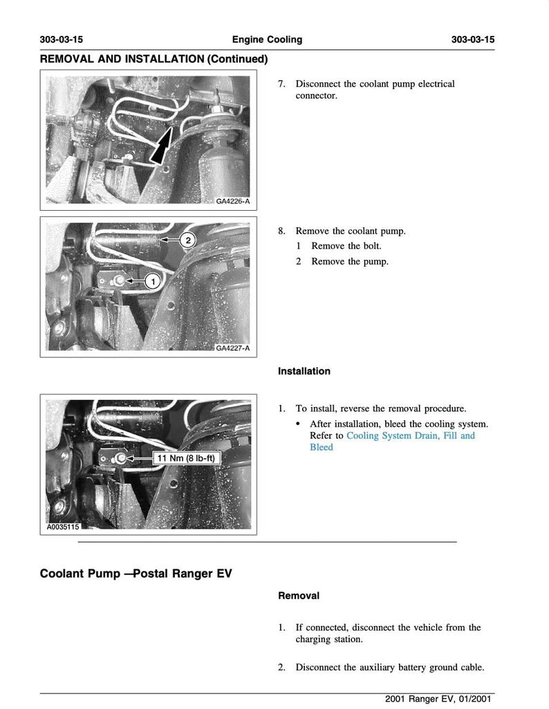 Ford Ranger EV 2001 Service Manual Repair, Workshop Service Repair, INSTANT Download PDF