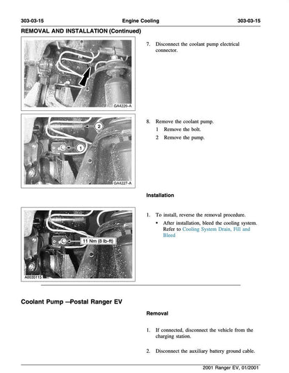 Ford Ranger EV 2001 Service Manual Repair, Workshop Service Repair, INSTANT Download PDF