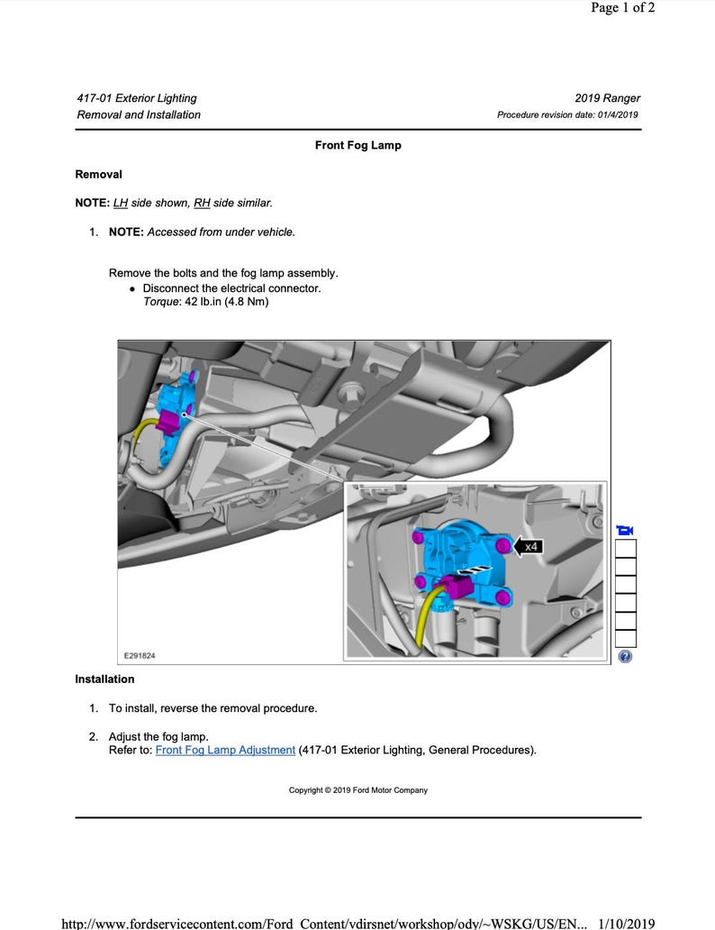 Ford Ranger 2019 Service Manual Repair, Workshop Service Repair, INSTANT Download PDF
