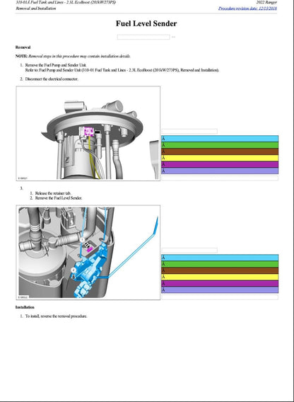 Ford Ranger 2018-2022 Service Manual Repair, Workshop Service Repair, INSTANT Download PDF