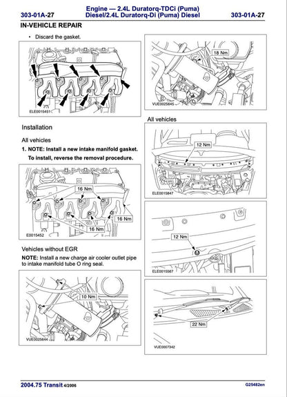 Ford Transit 2000-2006 Service Manual Repair, Workshop Service Repair, INSTANT Download PDF