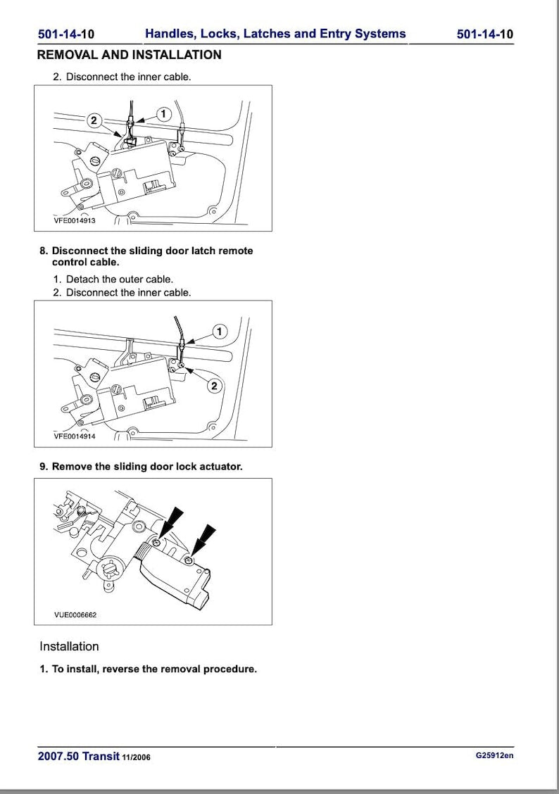 Ford Transit 2006-2009 Service Manual Repair, Workshop Service Repair, INSTANT Download PDF