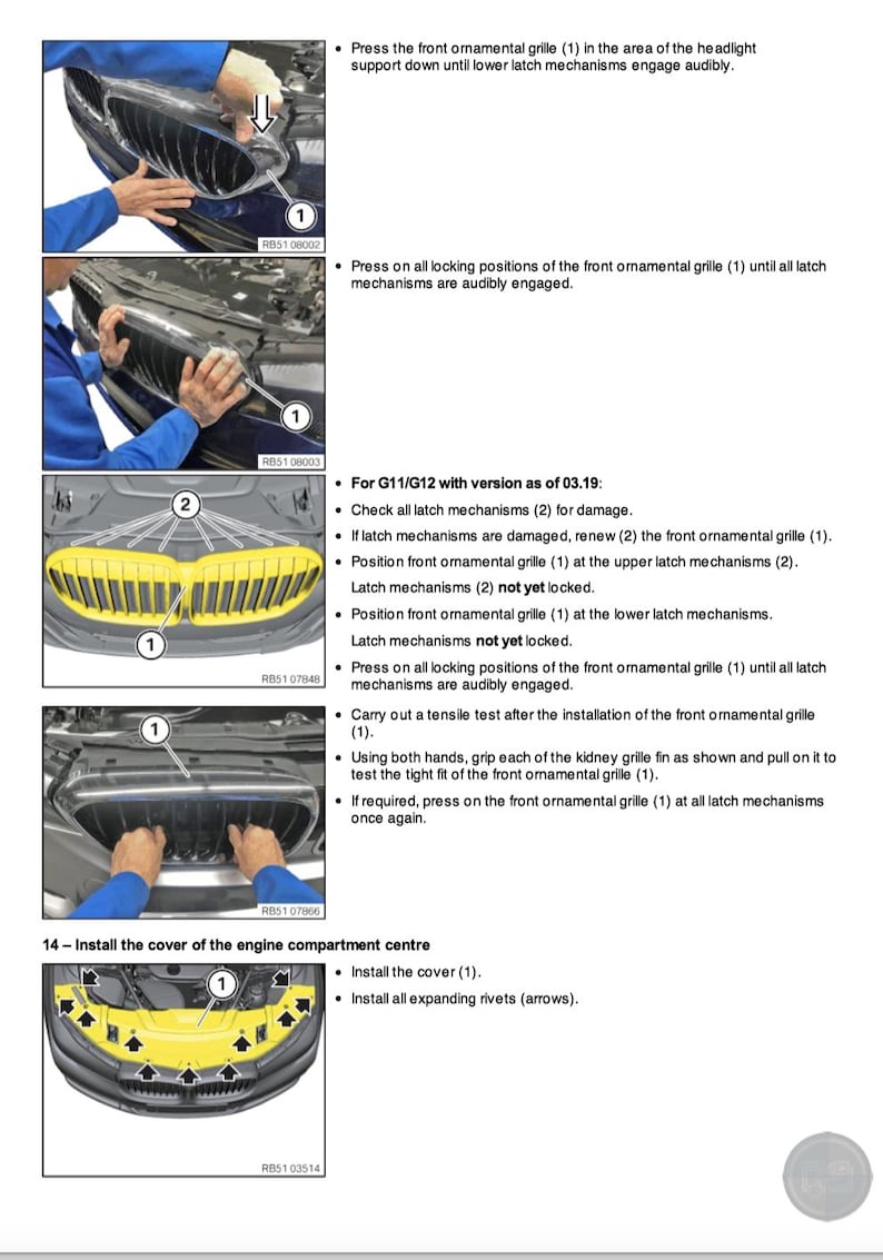 BMW 7 Series G11 G12 2014-2022 Service Manual Repair, Workshop Service Repair, INSTANT Download PDF