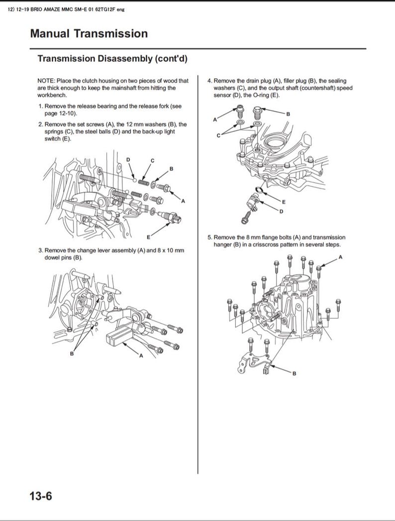 Honda Amaze 2012-2020 Service Manual Repair, Workshop Service Repair, INSTANT Download PDF