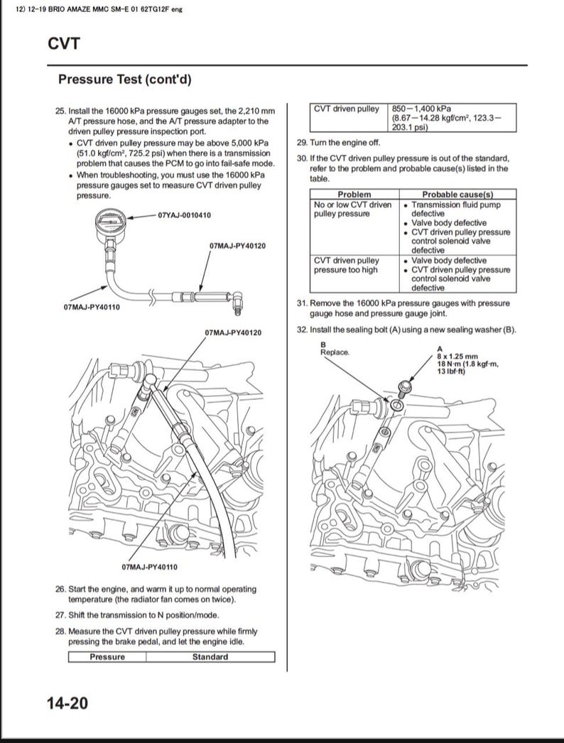 Honda Brio 2012-2020 Service Manual Repair, Workshop Service Repair, INSTANT Download PDF
