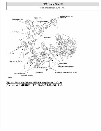 Honda Pilot 2003-2005 Service Manual Repair, Workshop Service Repair, INSTANT Download PDF