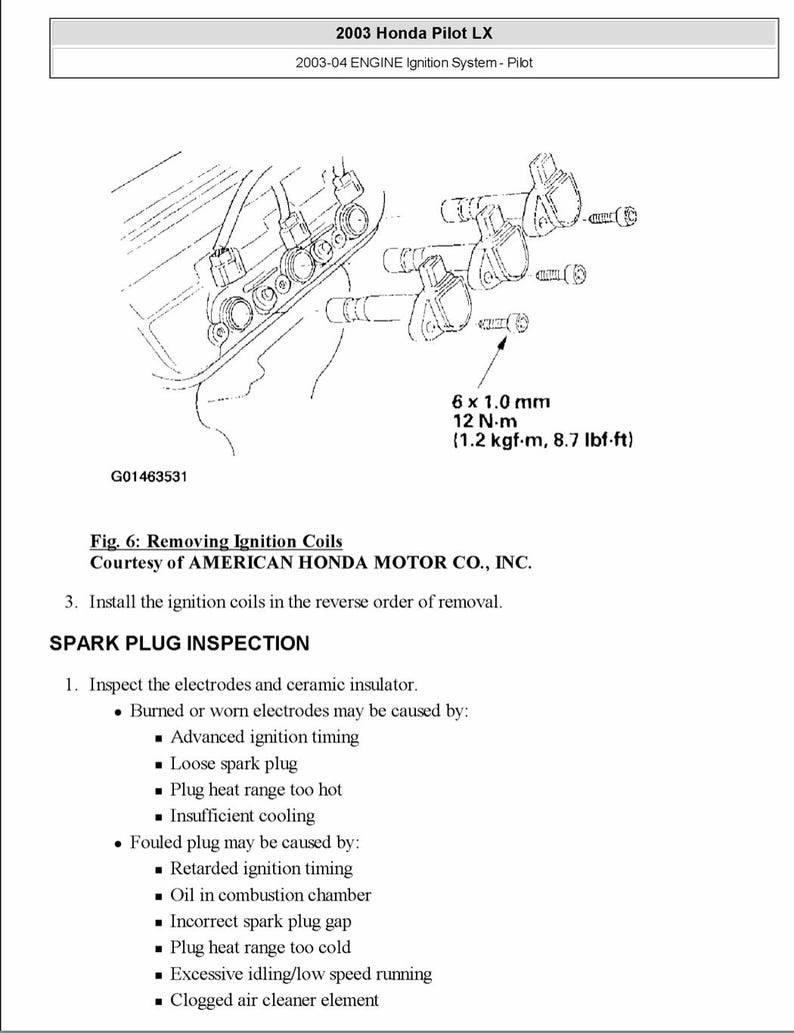 Honda Pilot 2003-2005 Service Manual Repair, Workshop Service Repair, INSTANT Download PDF