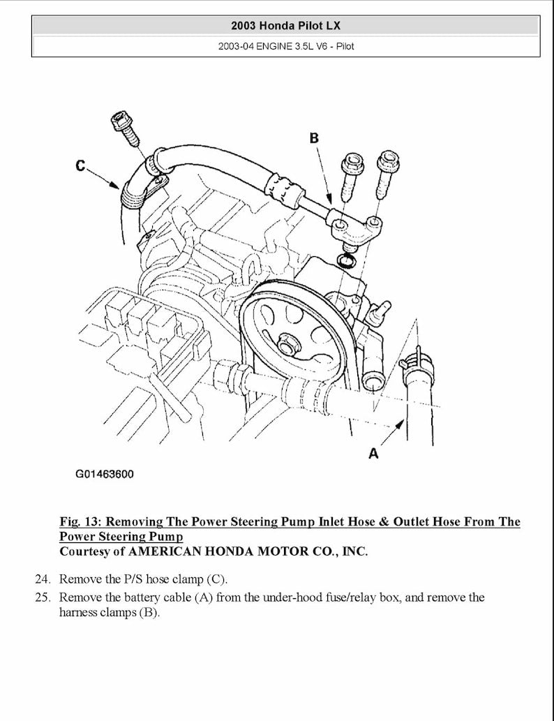 Honda Pilot 2003-2005 Service Manual Repair, Workshop Service Repair, INSTANT Download PDF