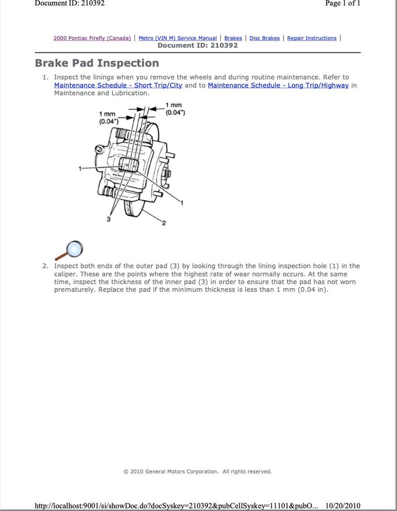 Chevrolet Metro 1998-2001 Service Manual Repair, Workshop Service Repair, INSTANT Download PDF