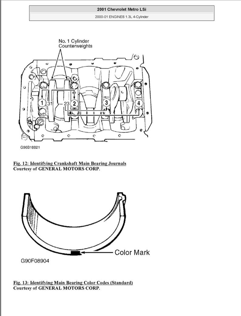 Chevrolet Metro 1998-2001 Service Manual Repair, Workshop Service Repair, INSTANT Download PDF