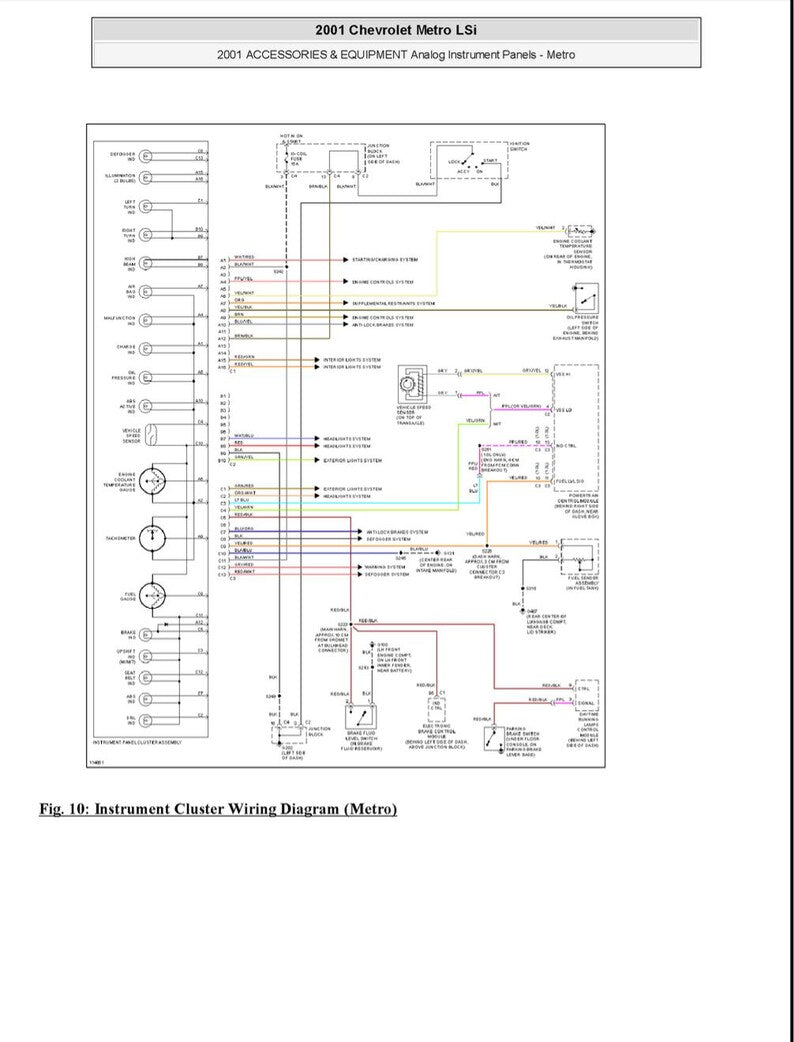 Chevrolet Metro 1998-2001 Service Manual Repair, Workshop Service Repair, INSTANT Download PDF