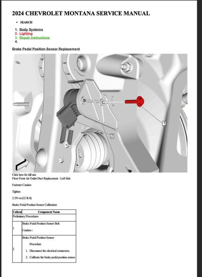 Chevrolet Montana 2024 Service Manual Repair, Workshop Service Repair, INSTANT Download PDF