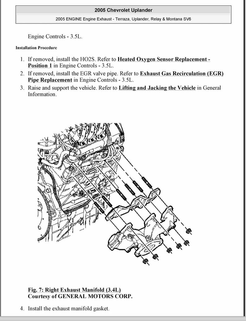 Chevrolet Uplander 2005 Service Manual Repair, Workshop Service Repair, INSTANT Download PDF