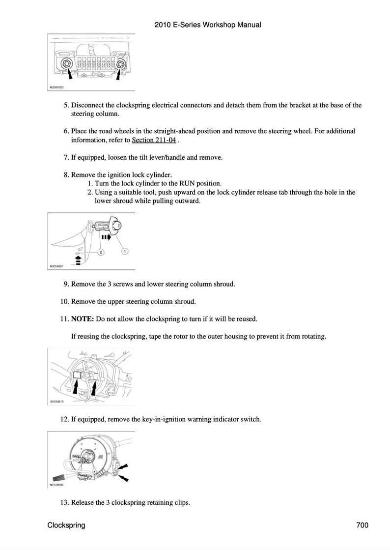 Ford E Series 2009-2012 Service Manual Repair, Workshop Service Repair, INSTANT Download PDF