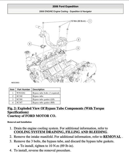 Ford Expedition 2003-2007 Service Manual Repair, Workshop Service Repair, INSTANT Download PDF