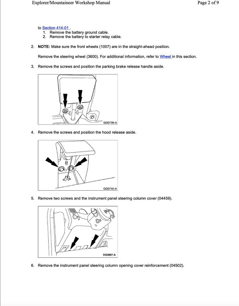 Ford Explorer 1994-2001 Service Manual Repair, Workshop Service Repair, INSTANT Download PDF