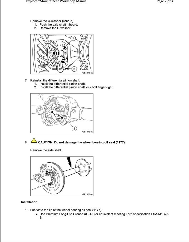 Ford Explorer 1994-2001 Service Manual Repair, Workshop Service Repair, INSTANT Download PDF