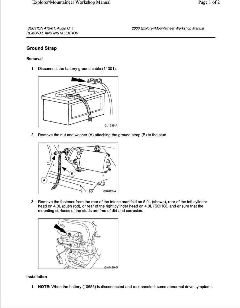 Ford Explorer 1994-2001 Service Manual Repair, Workshop Service Repair, INSTANT Download PDF