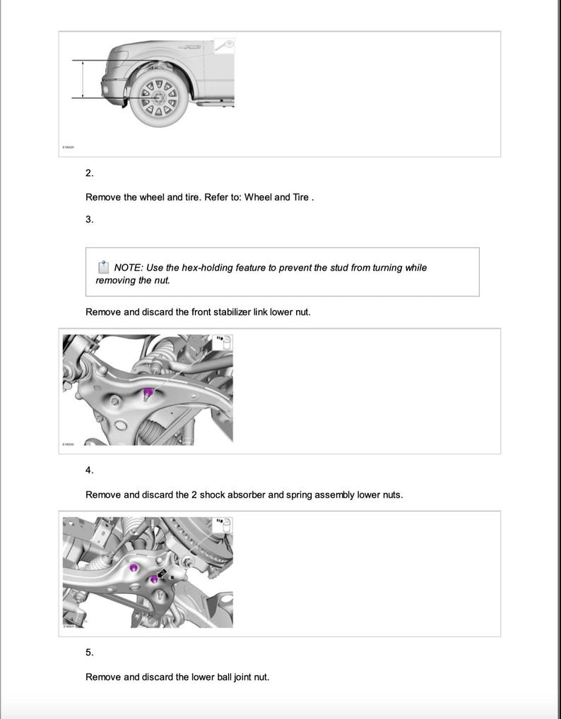 Ford F-150 2015-2017 Service Manual Repair, Workshop Service Repair, INSTANT Download PDF