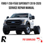 Ford F250-F550 SuperDuty 2019-2021 Service Manual Repair, Workshop Service Repair, INSTANT Download PDF