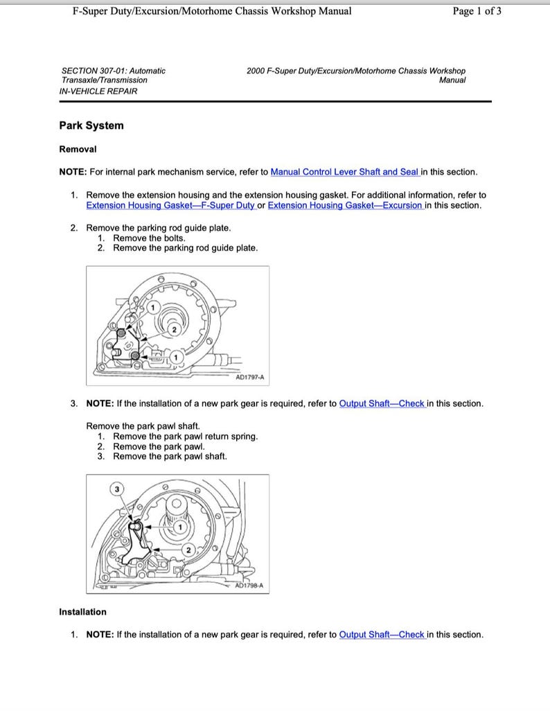 Ford F250-F550 SuperDuty 1998-2004 Service Manual Repair, Workshop Service Repair, INSTANT Download PDF