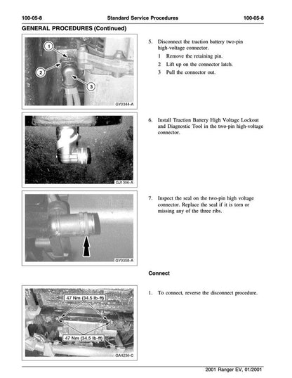 Ford Ranger EV 2001 Service Manual Repair, Workshop Service Repair, INSTANT Download PDF