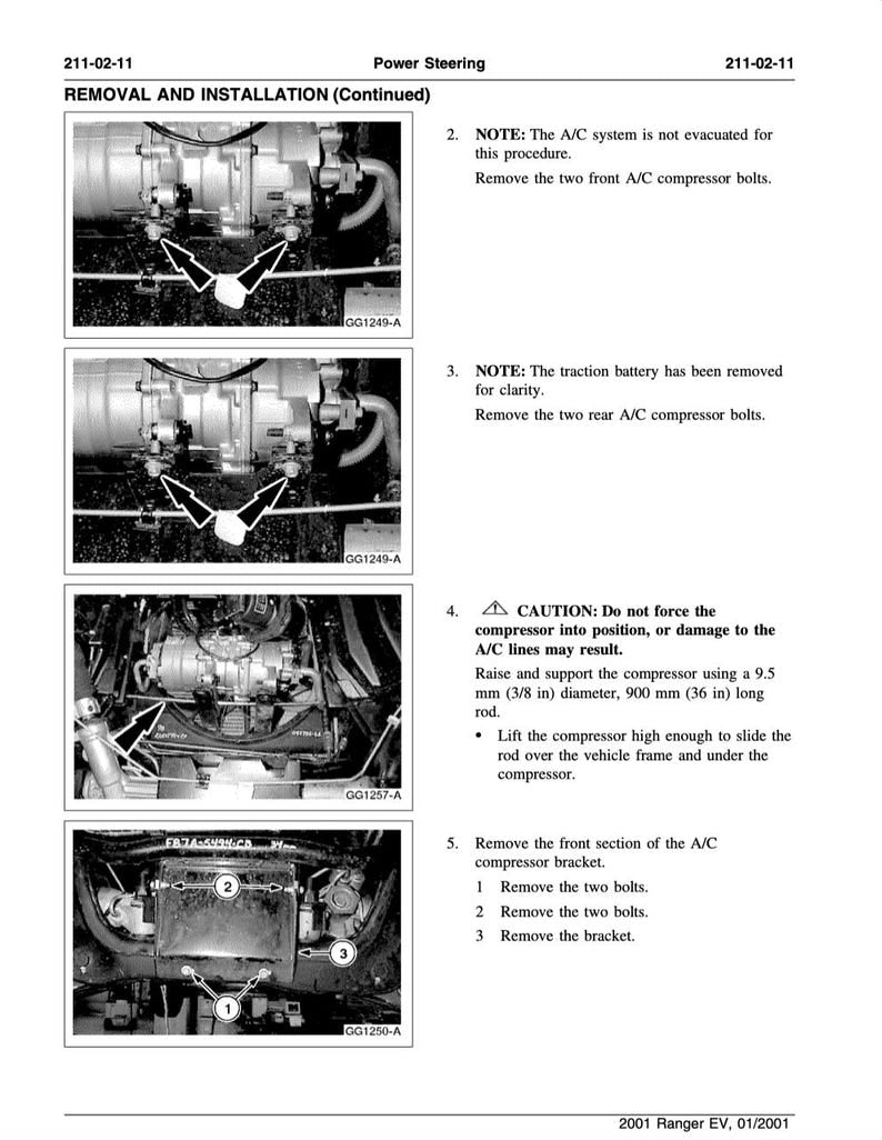 Ford Ranger EV 2001 Service Manual Repair, Workshop Service Repair, INSTANT Download PDF