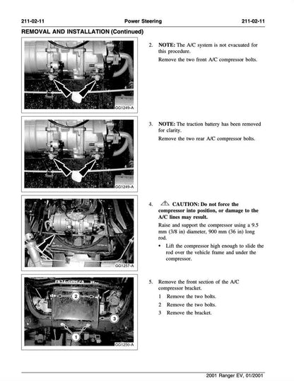 Ford Ranger EV 2001 Service Manual Repair, Workshop Service Repair, INSTANT Download PDF