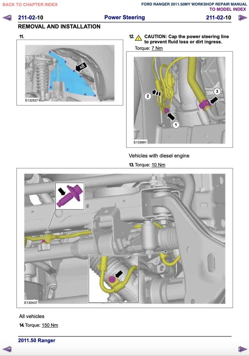 Ford Ranger IV 2012-2015 Service Manual Repair, Workshop Service Repair, INSTANT Download PDF