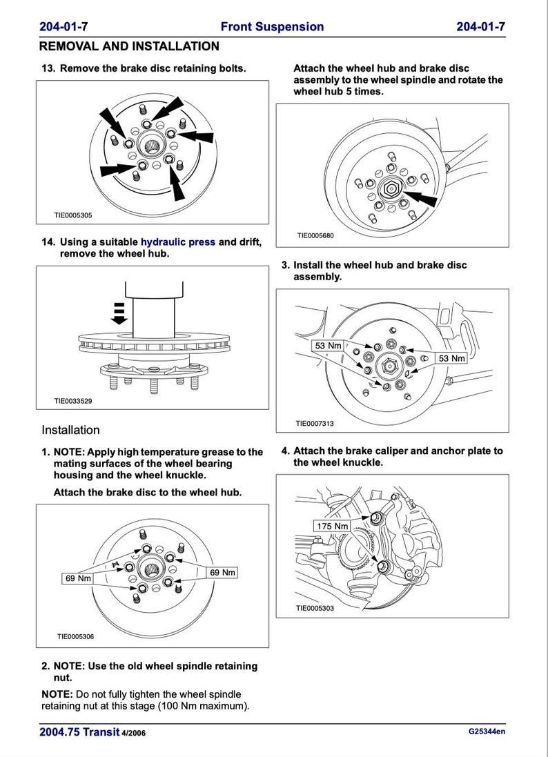 Ford Transit 2000-2006 Service Manual Repair, Workshop Service Repair, INSTANT Download PDF