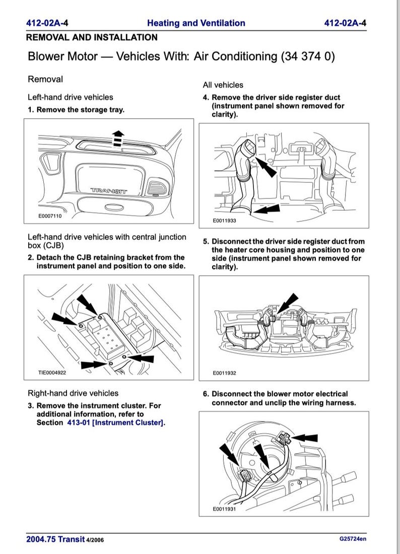 Ford Transit 2000-2006 Service Manual Repair, Workshop Service Repair, INSTANT Download PDF